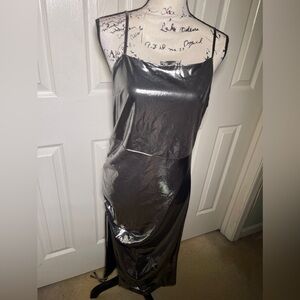 BNWT Cider Metallic Silver ruched strappy dress size XL (US 10-12)
